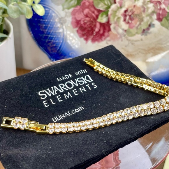 Clearance‼️10ct Swarovski Double MATRIX BRACELET. 18 over silver. - Picture 10 of 10